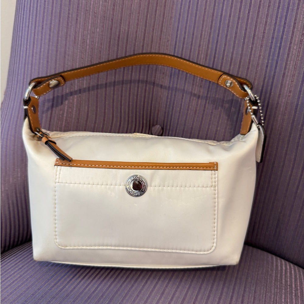 Y2K Coach Vintage Mini White Satin Bag